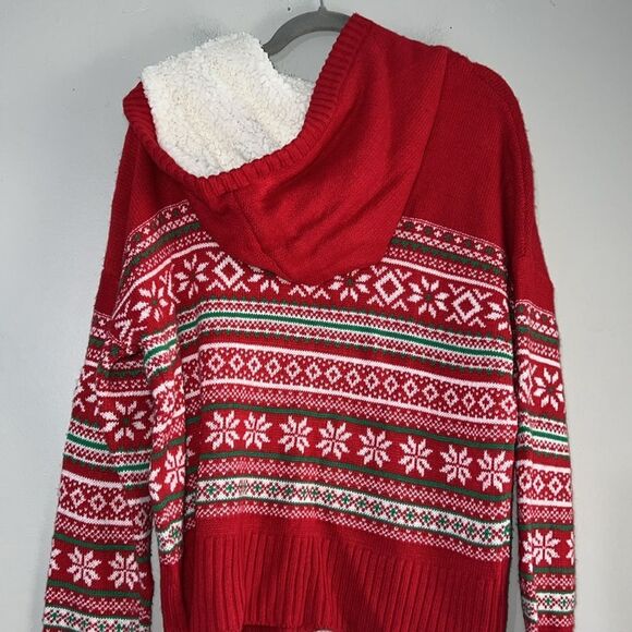 Holiday Snowflake Hooded Sweater - Picture 7 of 7